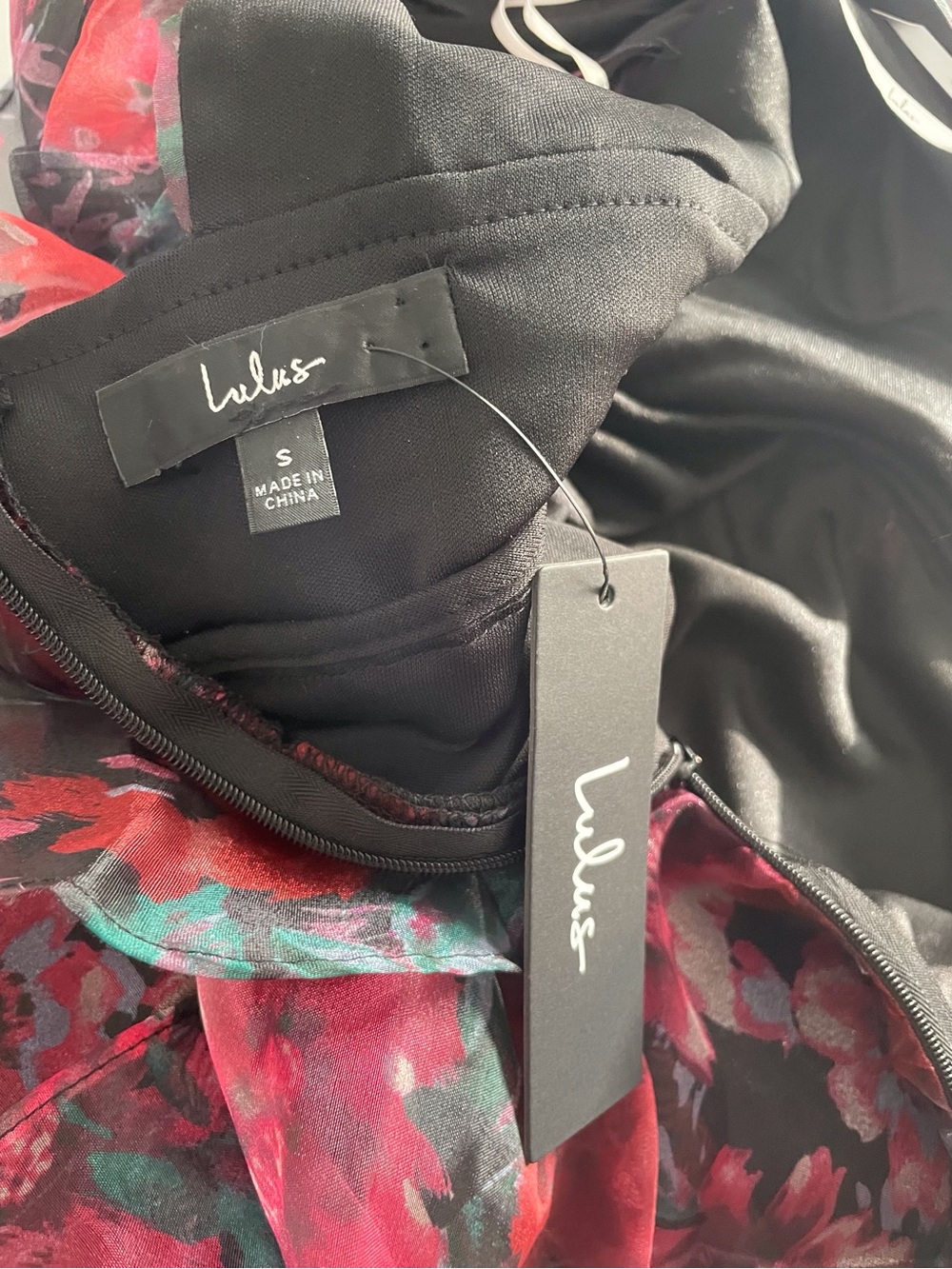 Lulus Floral Ruffle Mini Dress, S - Picture 2 of 4